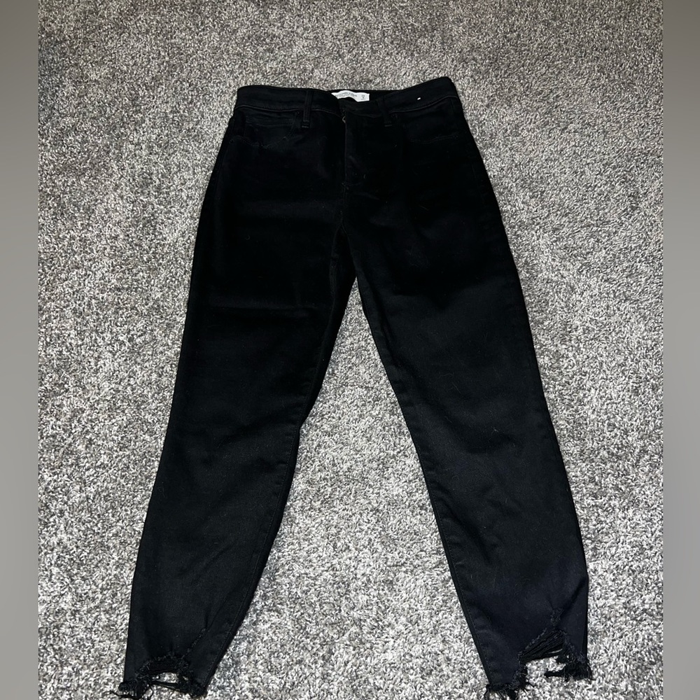 Abercrombie & Fitch black skinny ankle jeans